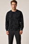Allon Patterned Winter New Season Men's Regular Fit Sweatshirt White - 3