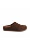 Mk410 Brown Genuine Suede Leather Full Covered Cork Sole Unisex Orthopedic Sabo Slippers