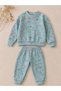 Girl's Three-Threaded Ribbed 2-Piece Set Sweatshirt & Sweatpants - 3
