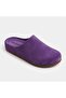 Mk410 Purple Genuine Suede Leather Full Covered Cork Sole Unisex Orthopedic Sabo Slippers - 2