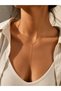 Women's Gold Y Model Anti-Tarnish Steel Chain Necklace 45 cm – Custom Size Made - 2