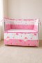 Pink Ruffled 90X130 Furniture Crib Protection Set - 4 Piece Dream Series