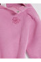 Pink Floral Embroidered Baby Girl Tracksuit Set 3 Yarn Threaded Embroidery - 7