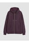 Women's Thick Zippered Sweatshirt with Hood - 5