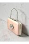 Powder Pink Satin Silver Detailed Crystal Stone Chain Strap Women's Evening Dress Bag Wedding Engagement Graduation - 2