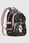 Celorina Girls' 3-Piece School Bag Set - Orthopedic, Thermal Insulated Lunch Bag and Pencil Case, Black - 3