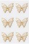 Set of 6 Butterfly Embroidered Fabric Presentation Napkins – Brown Decorative Napkin Set - 3