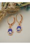 Nazar Beaded Mini Earrings - Rose - - 2