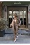 Women's Kimono Pants Set with Bead Embroidery on the Back and Tansel Tiril Fabric - 6