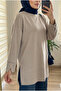 Women's Crew Neck Side Slit Tunic Modal Fabric - 3