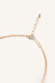 Women's Leaf-End Stone Detailed Long Necklace I6627Axns - 3