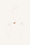 Women's Figure and Stone Detail Chain 3-Piece Necklace I6622Axns