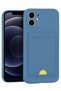 Spt-Gld iPhone 11 Case Kelvin Silicone with Business Card Holder (21557) - Blue