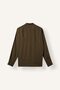 100% Linen Regular Fit Polo Collar Basic Long Sleeve Shirt C1825Ax26Sm - 2