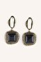 Geometric Shaped Textured Framed Dangle Women's Earrings I7148Axns - 2