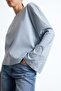 100% Cotton Boat Neck Embroidery Detailed Long Sleeve Basic T-Shirt I5546Ax26Au - 5