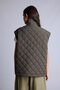 High Collar Quilted Zippered Inflatable Vest H1614Ax26Au - 6