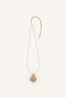 Round Medallion Pendant with Knot Detail Women's Necklace I6623Axns