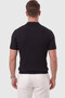 Men's Regular Fit Comfortable Cut Buttoned Black Polo Collar Knitwear T-Shirt Soft Lycra 2608210 - 4