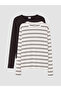 Ribbed Girls' T-Shirt 2-Pack - 4