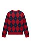 Red Navy Blue Haley Diamond Patterned Sweater - 3