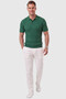 Men's Regular Fit Comfortable Cut Buttoned Green Polo Collar Knitwear T-Shirt Soft Lycra 2608210 - 4