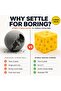 Squishy Swiss Cheese Stress Relief Toy, 6cm Soft Slow Rising Fidget Sensory Squeeze Ball for Adults Kids, Anxiety ADHD Autism Office Desk Toy, Cute Yellow Cheese Gift (1 Pack) - 7