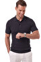 Men's Regular Fit Comfortable Cut Buttoned Navy Blue Polo Collar Knitwear T-Shirt Soft Lycra 2608210 - 2