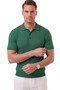 Men's Regular Fit Comfortable Cut Buttoned Green Polo Collar Knitwear T-Shirt Soft Lycra 2608210 - 2