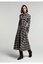 Regular Fit Plaid Women's Multi-Colored Long Sleeve Dress
