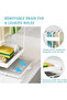Kitchen Sponge Holder with Dishcloth Drying Rack Kitchen Sink Caddy Organizer with Drain Pan - Kitchen Rag Stand for Kitchen Dish Supplies Sink Plug Rags Brush Wall-mount Countertop White - 4