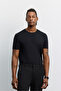 Men's Black Interlock Knitted Slim Fit Trousers with Elastic Sides A62Y3053 - 7