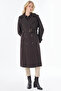 Buttoned Double-Breasted Trench Coat Brown - 3