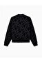 Men's Regular Fit Velvet Logo Printed Long Sleeve Soft Cotton Zippered Black1 Sweatshirt - 3