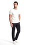 Men's Short Sleeve Crew Neck Relaxed Fit White T-Shirt - 2
