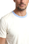Men's Short Sleeve Crew Neck Relaxed Fit White T-Shirt - 3