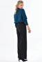 Belt Detailed Suede Trousers Black - 4