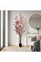 Artificial Cherry Blossom Tree, 7 ft/210 cm, Faux Sakura Plant Potted for Home Decor and Weddings - 4