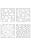 4PCS 5.1inch Circle Dot Pattern Stencil for DIY Painting on Wood Fabric Paper Wall Decor - 7