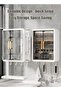 Minimalist Wall-Mounted Foldable Storage Cabinet with Bottom Hooks - 5