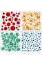 4PCS 5.1inch Circle Dot Pattern Stencil for DIY Painting on Wood Fabric Paper Wall Decor - 4
