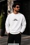 Men's Minimalist Mountain Landscape Printed Cycling Round Neck Casual Sweatshirt