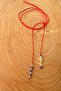 Red String Gold Fish and Bead Adjustable String Necklace - 2