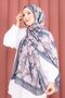 Premium Floral Patterned Shawl Series Gray - 2