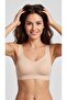Women's Seamless Bra with Adjustable Thick Straps Without Underwire - 2