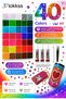 40 Colors 32,000Pcs Bedazzling Set 3mm Flatback Rhinestones Bedazzling Kit with 3 B7000 Glues & Tools, Multicolor Resin Gems DIY Bling Craft Set for Shoes, Tumblers, Phone Cases & Nail Art - 7