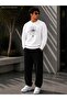 Men's Explore More Mountain Printed Crew Neck Regular Fit Men's Tracksuit Set /Straight Leg Bottom