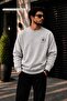 Men's Minimal Star & Compass Printed Cycling Round Neck Casual Sweatshirt