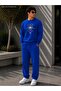 Men's Explore More Mountain Printed Crew Neck Regular Fit Men's Tracksuit Set /Straight Leg Bottom