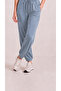 Women's Baby Blue Modal Fabric Silky Textured Sweatpants - 2